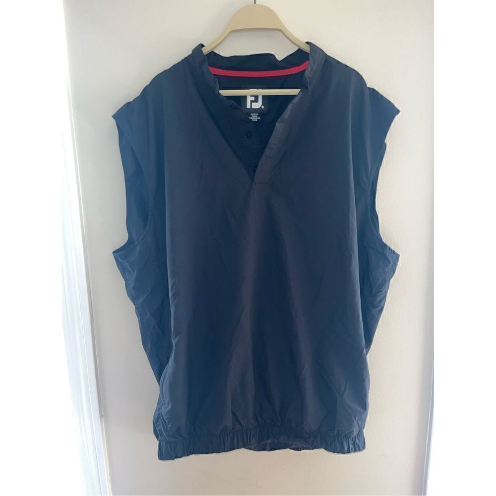 Men’s Footjoy Black Windbreaker Vest Size XL